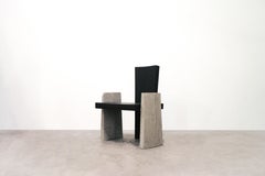 Limited Edition, Concrete and and Dark Plywood Chair by Lucas Tyra Morten