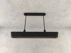 Suspension sculpturale contemporaine Axel en bronze noir par Michel Amar
