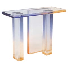 Lavender Amber Gradient Crystal Contemporary Console Table 04 by Saerom Yoon