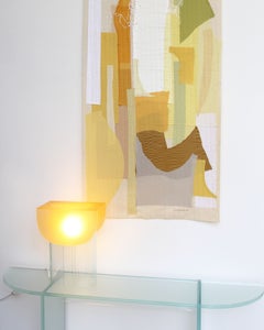 Lampe de table « Helia Straw » de Glass Variations, dans une teinte jaune éclatante