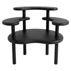 Lacquered Black Alffie Chair by Melis Tatlicibasi