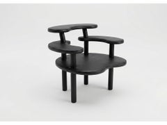 Lacquered Black Alffie Chair by Melis Tatlicibasi