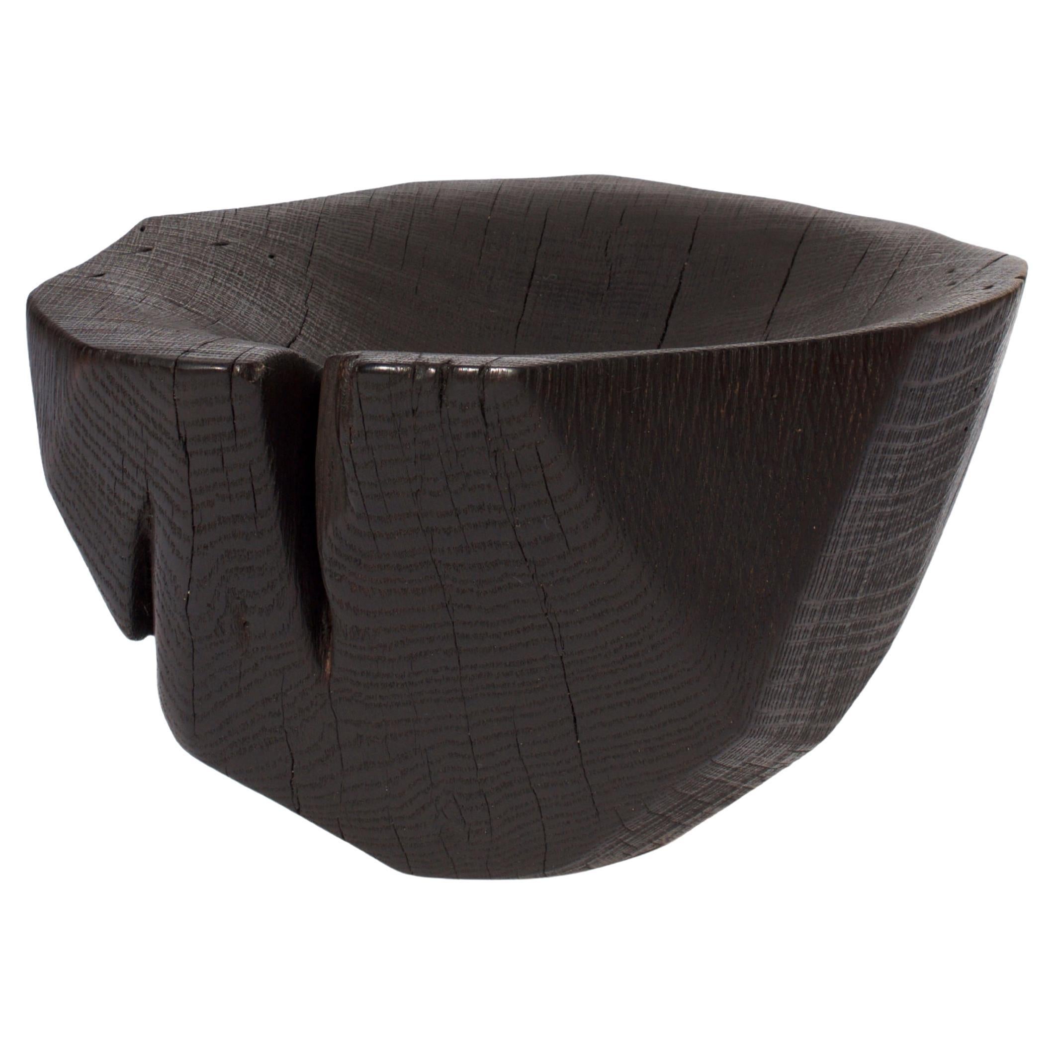 V21274 Vessel in Oxidized Oak Wood by Jörg Pietschmann For Sale