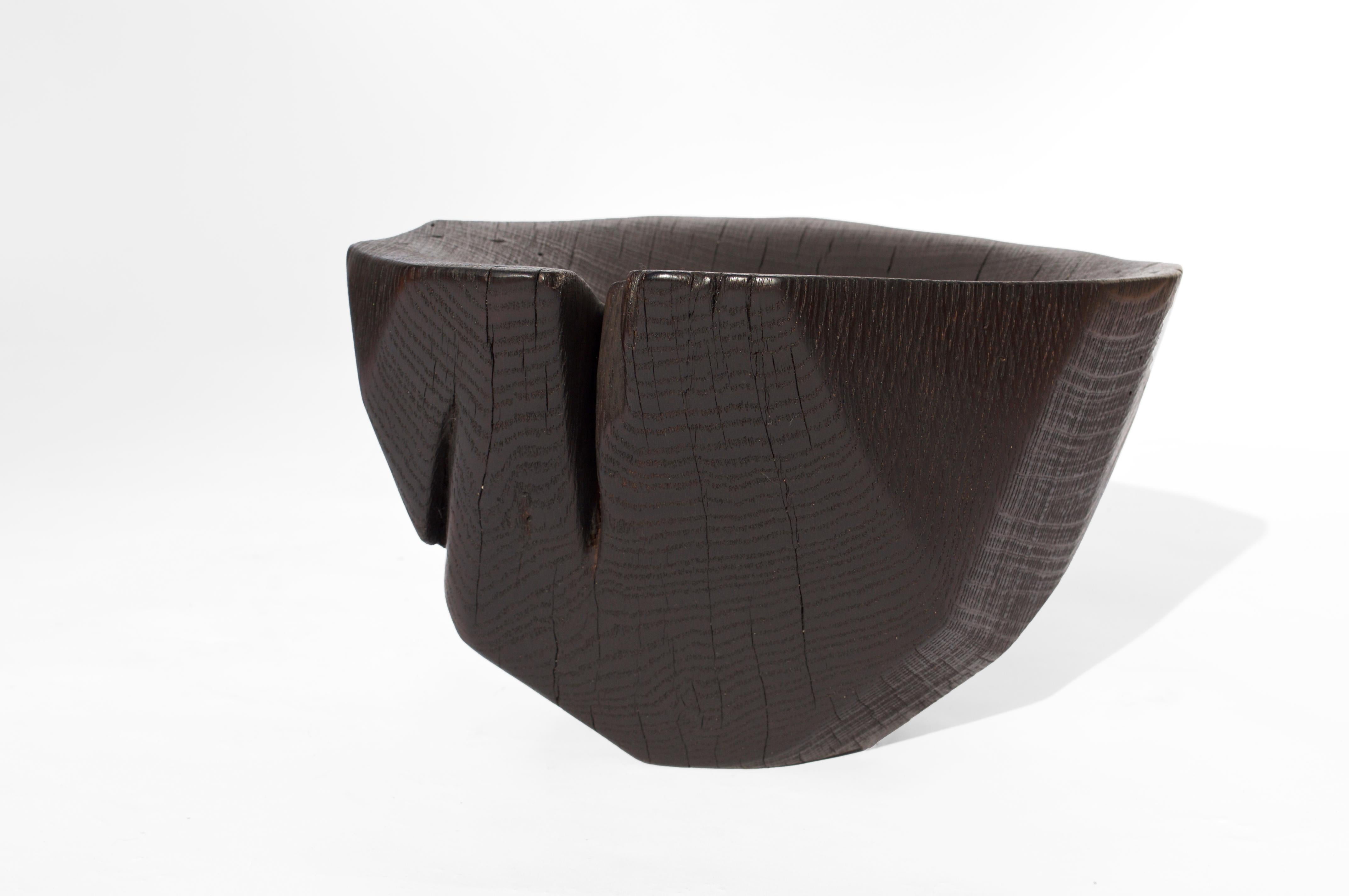 V21274 Vessel in Oxidized Oak Wood by Jörg Pietschmann For Sale 1