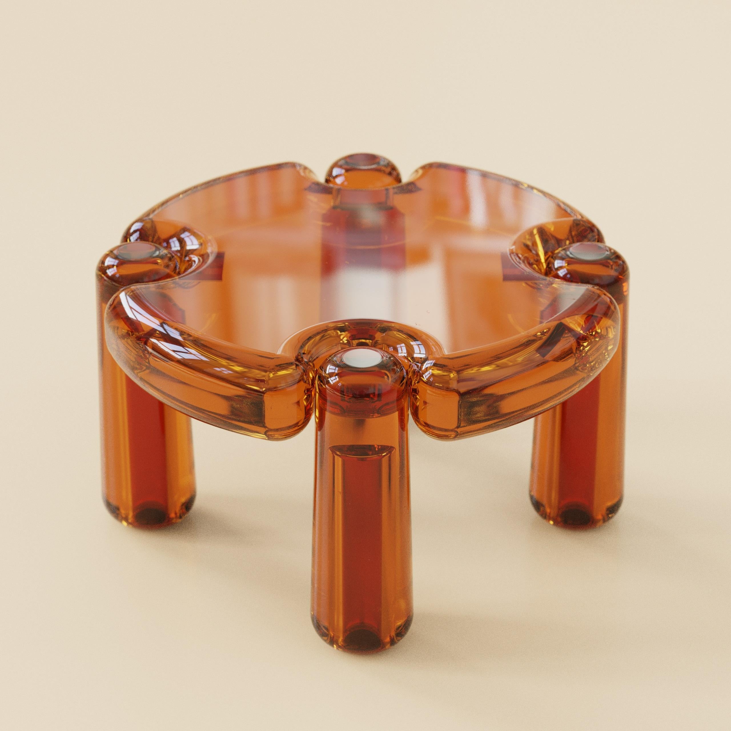Candy Runder couchtisch aus transluzentem kunstharz by Luis Gimeno (Spanisch) im Angebot