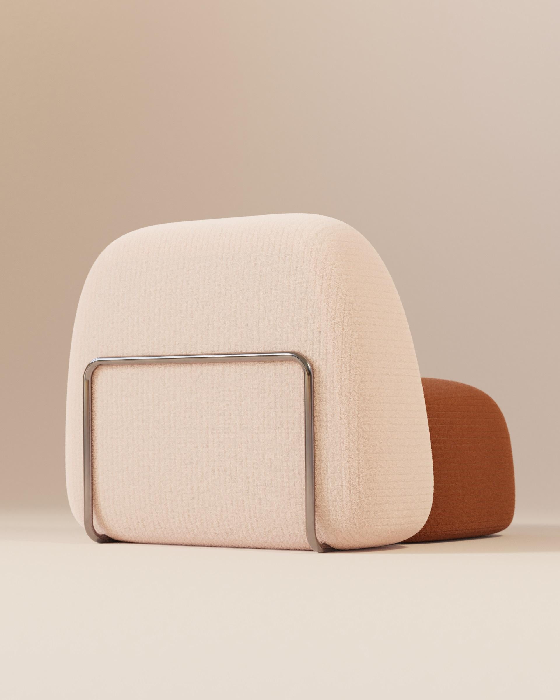 Armless High Backrest Upholstery Sofa by Luis Gimeno In New Condition For Sale In Geneve, CH