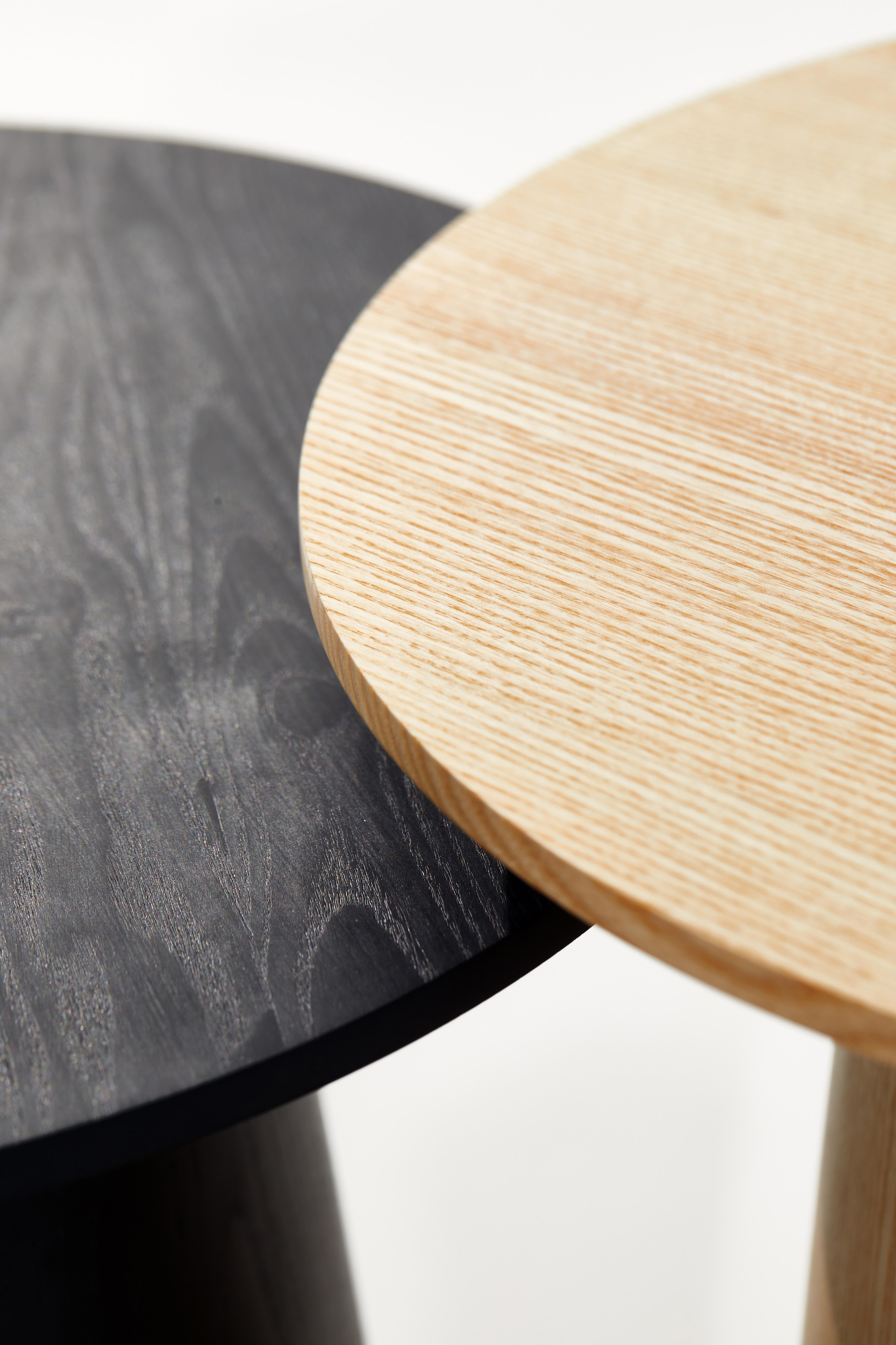 German Mushrooms-PS Side Table In Natural Ash Wood by Heilig Objects For Sale