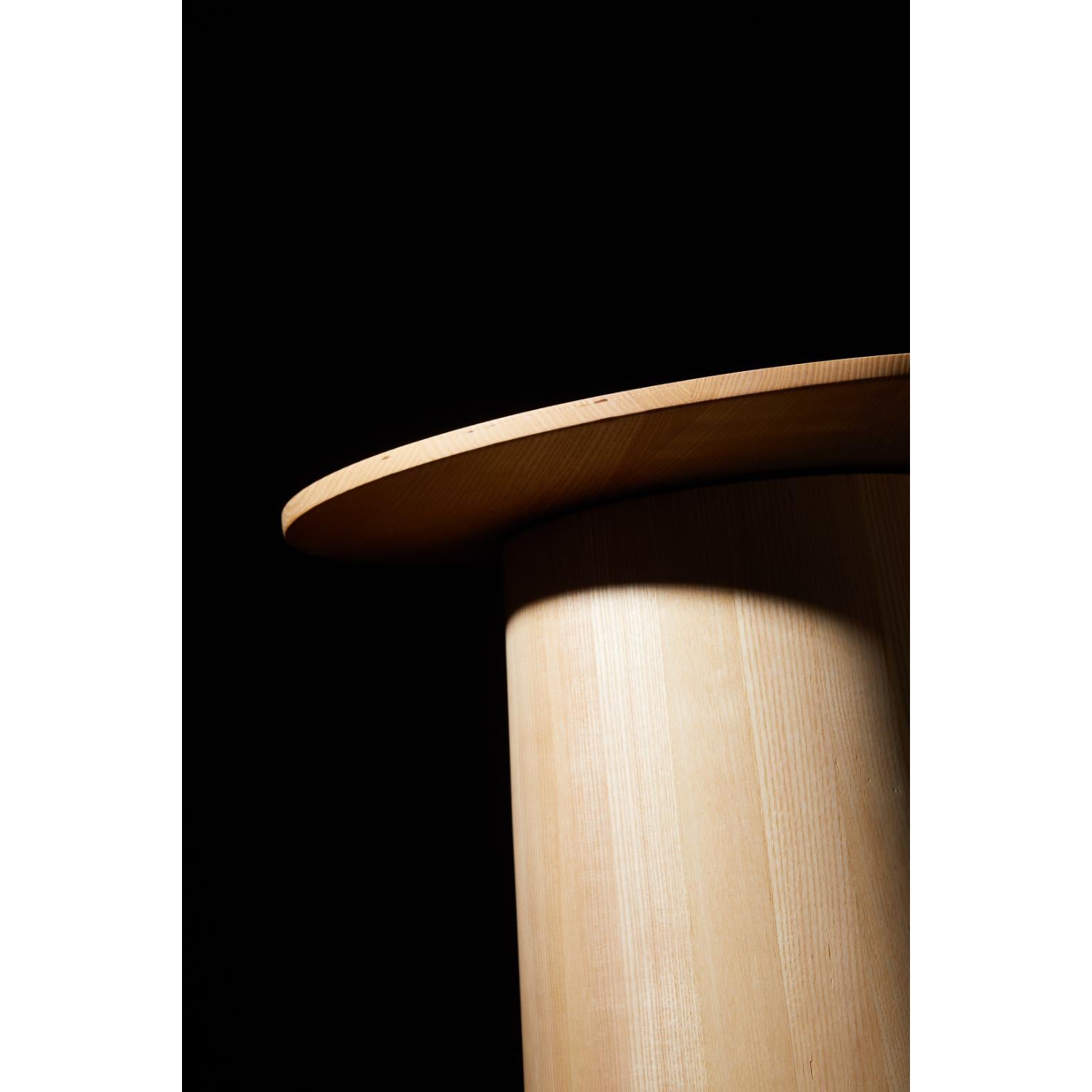 Contemporary Mushrooms-PS Side Table In Natural Ash Wood by Heilig Objects For Sale