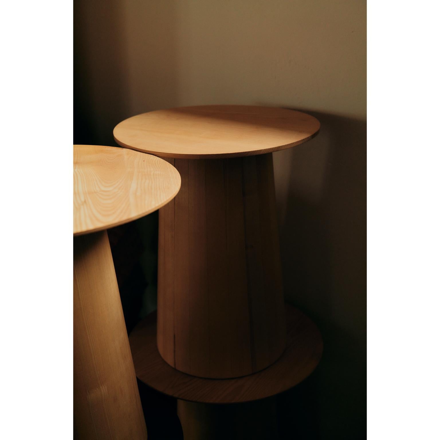 Other Mushrooms-PS Side Table In Natural Ash Wood by Heilig Objects For Sale