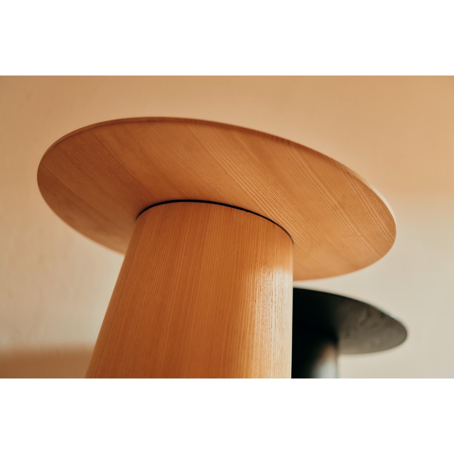 Mushrooms-PS Side Table In Natural Ash Wood by Heilig Objects For Sale 2