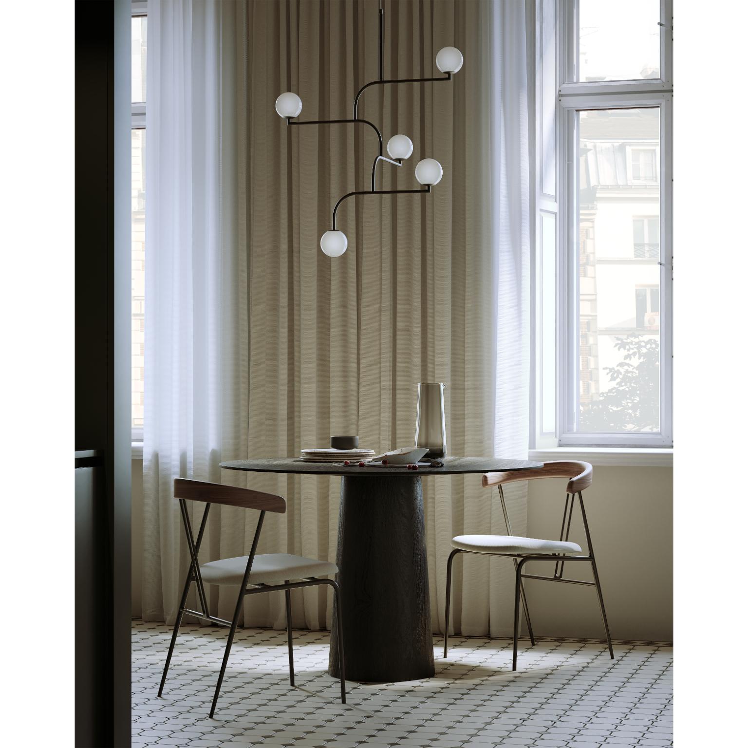 Table de salle à manger Mushrooms-PS en bois Oak Wood teinté noir par Heilig Objects for Objects Neuf - En vente à Geneve, CH
