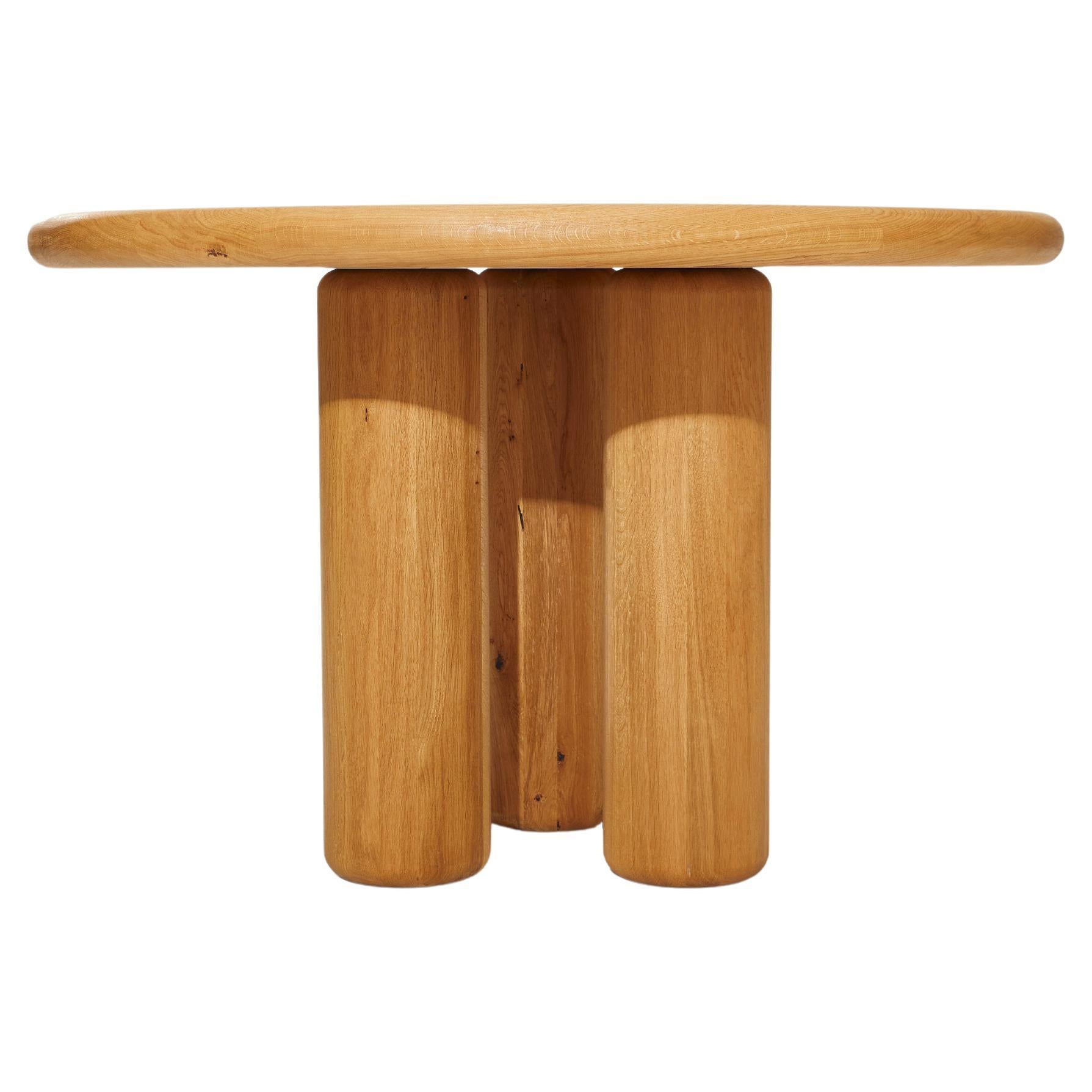 Fat Leg 65 Dining Table In Natural Oak Wood by Heilig Objects