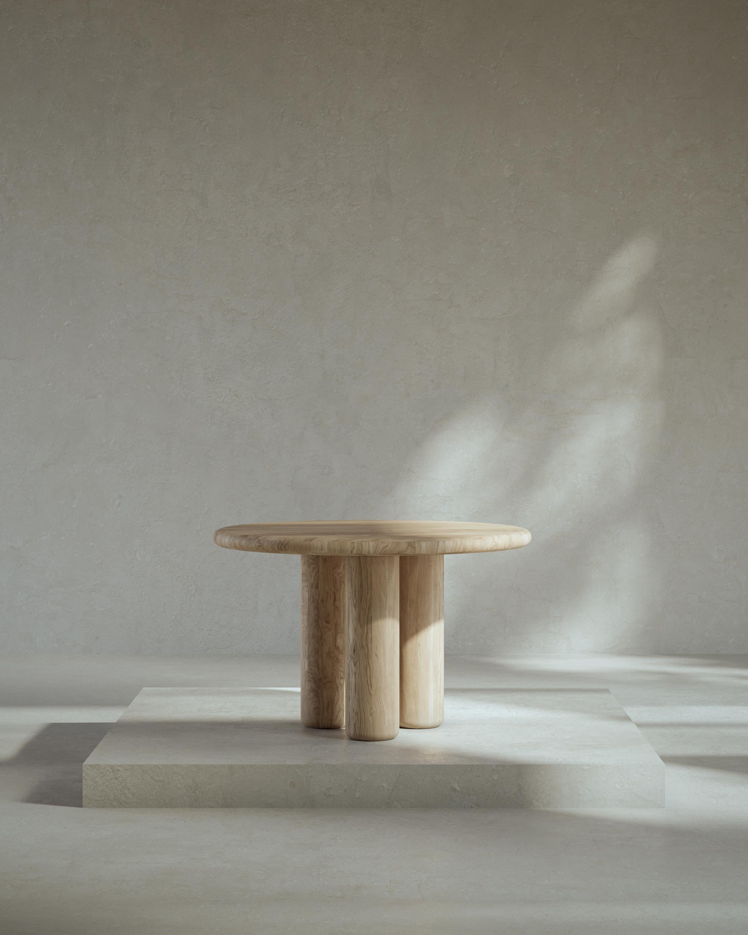 Table de salle à manger Fat Leg 65 en bois Oak Nature par Heilig Objects for Objects en vente 3