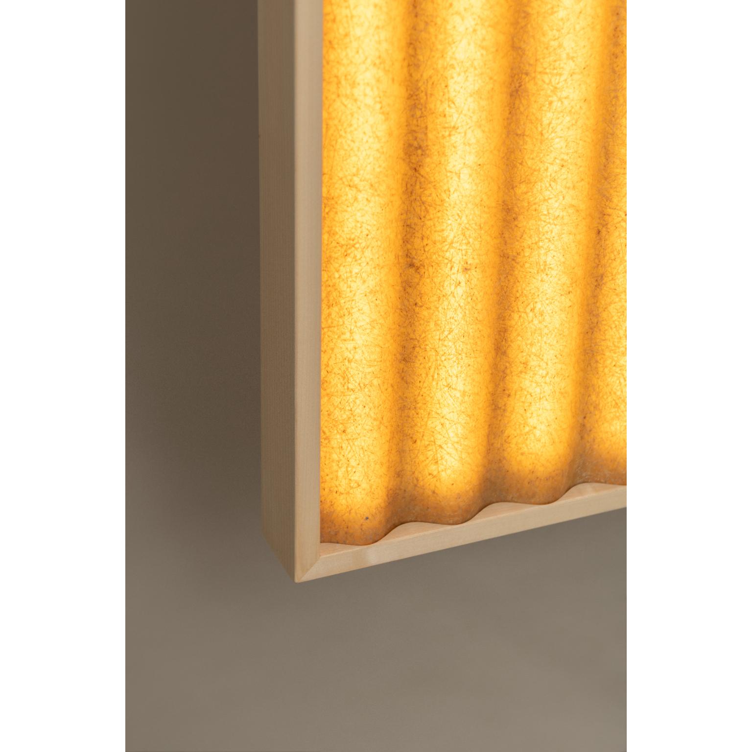 Post-Modern Königswinter Mono Lighting Sculpture in Fiberglass & Maple by Heilig Objects For Sale