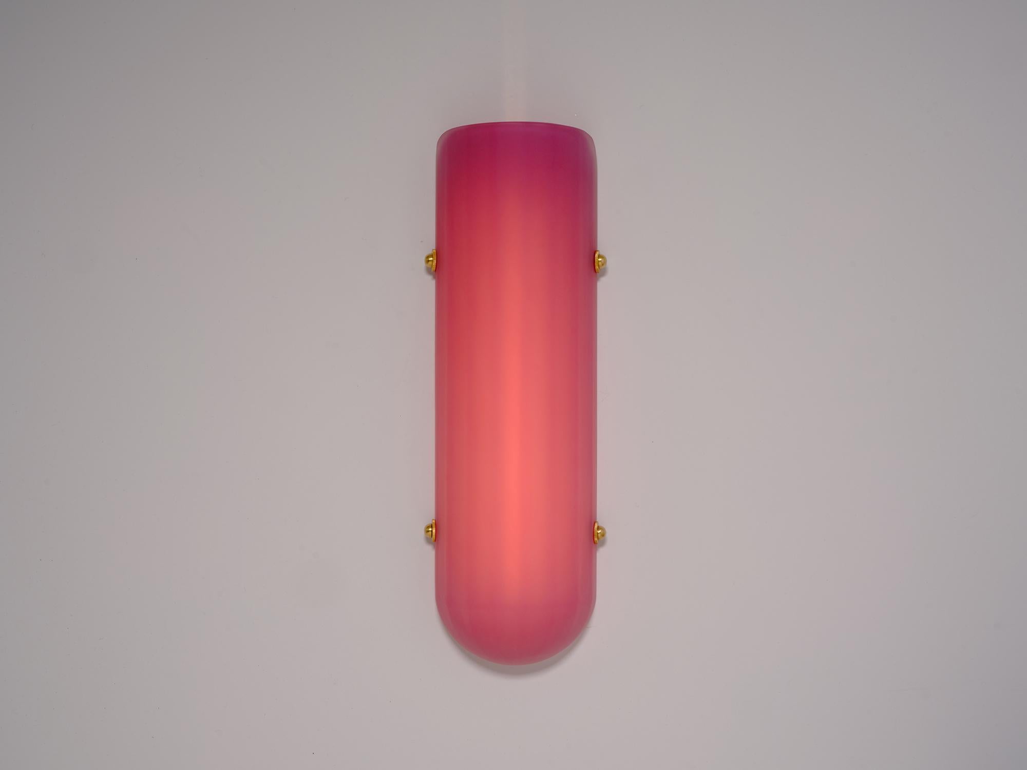 Sconce Selene in ottone spazzolato e vetro lucido Ajiote di Bianco Light + Space in vendita 1