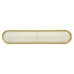 Phaenon Flush Mount in Brass & Quartz Glossy Glass by Bianco Light + Space