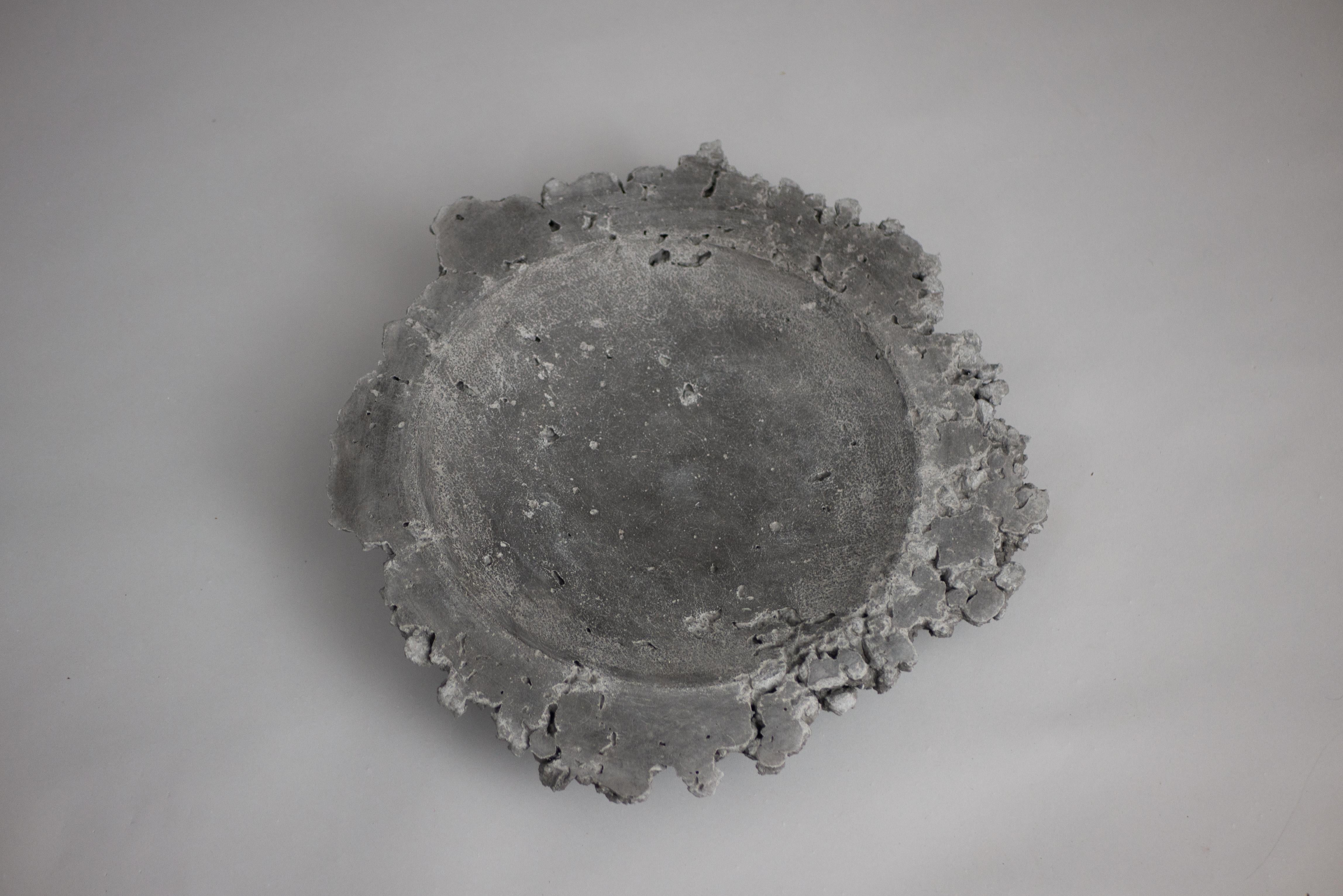 Post-Modern Small Artificial Formations Concrete Plate by Davide Ronco For Sale