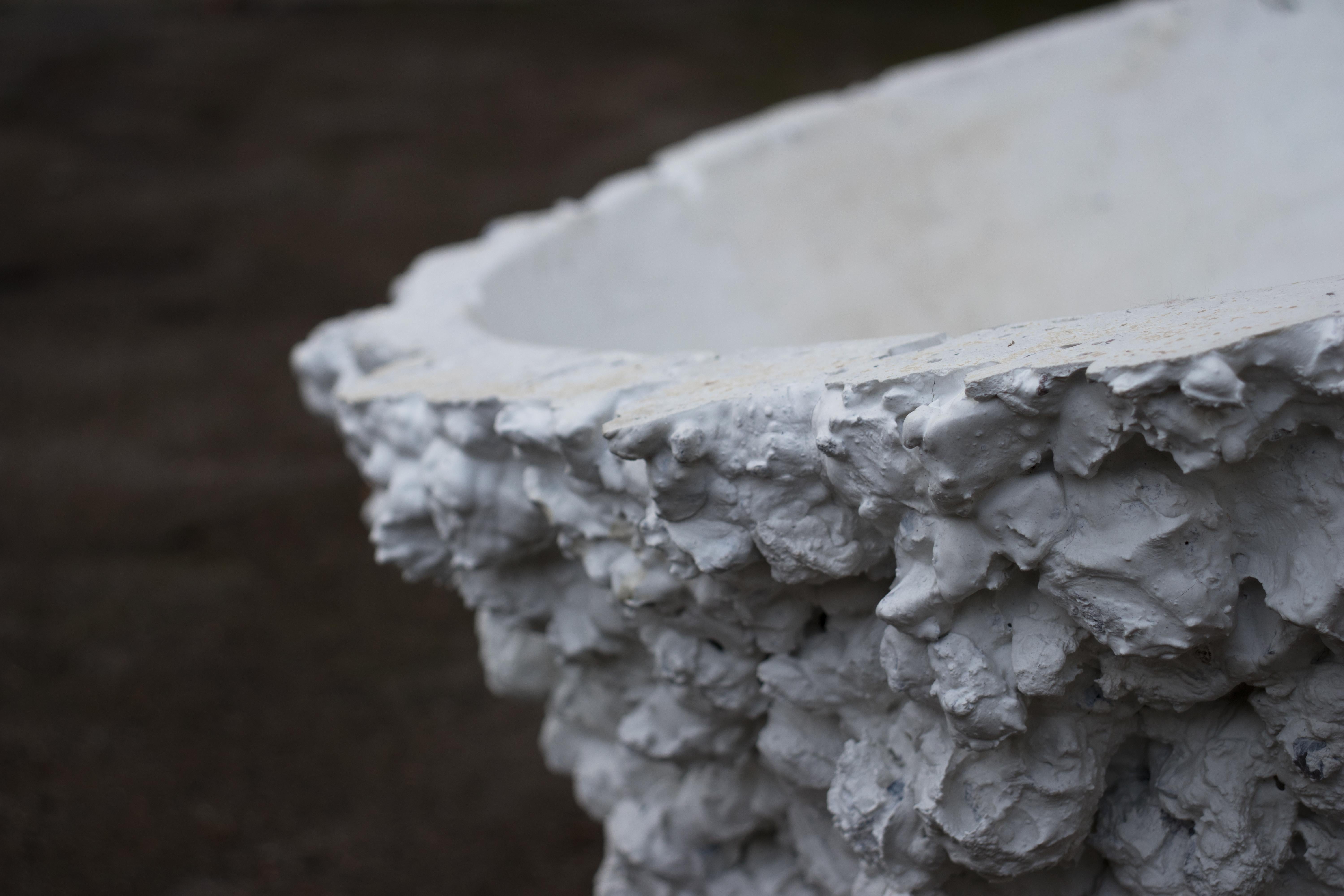 Italian Artificial Formations Concrete Bowl by Davide Ronco For Sale