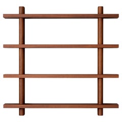 Edge Shelf in Walnut Veneer With Satin Clear Coat by Veermakers