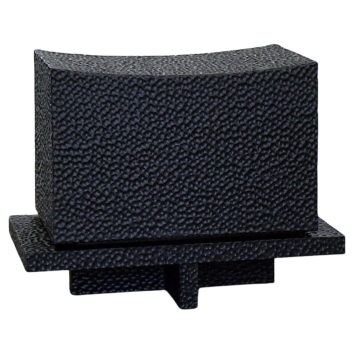 Carved, Blackened and Maple Loft Stool by John Eric Byers
