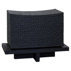 Carved, Blackened and Maple Loft Stool by John Eric Byers