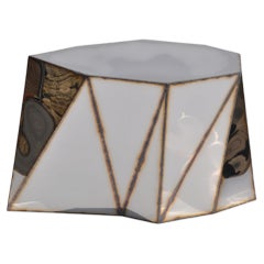 Mirror Table in Welded Mirror-Polished Stainless Steel by Julian Mayor