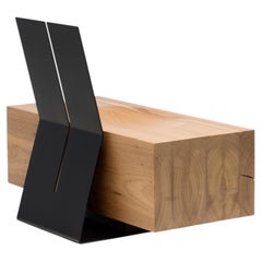 Wood and Steel Poltrona Tora by Atelier Andre Ferri