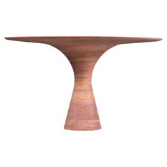 Travertino Rosso Refined Contemporary Marble Round Table M/R 180