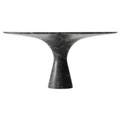 Grey Saint Laurent Refined Contemporary Marble Round Table M/R 130