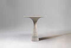 Travertino Silver Contemporary Marble High Table M/H 110 by Angelo Alinea