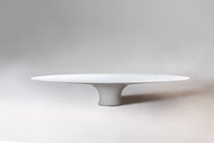 Tavolo basso ovale in marmo Kyknos Contemporary 36/130 di Angelo Alinea