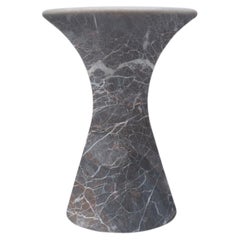 Grey Saint Laurent Contemporary Honed Marble Stool by Angelo Alinea