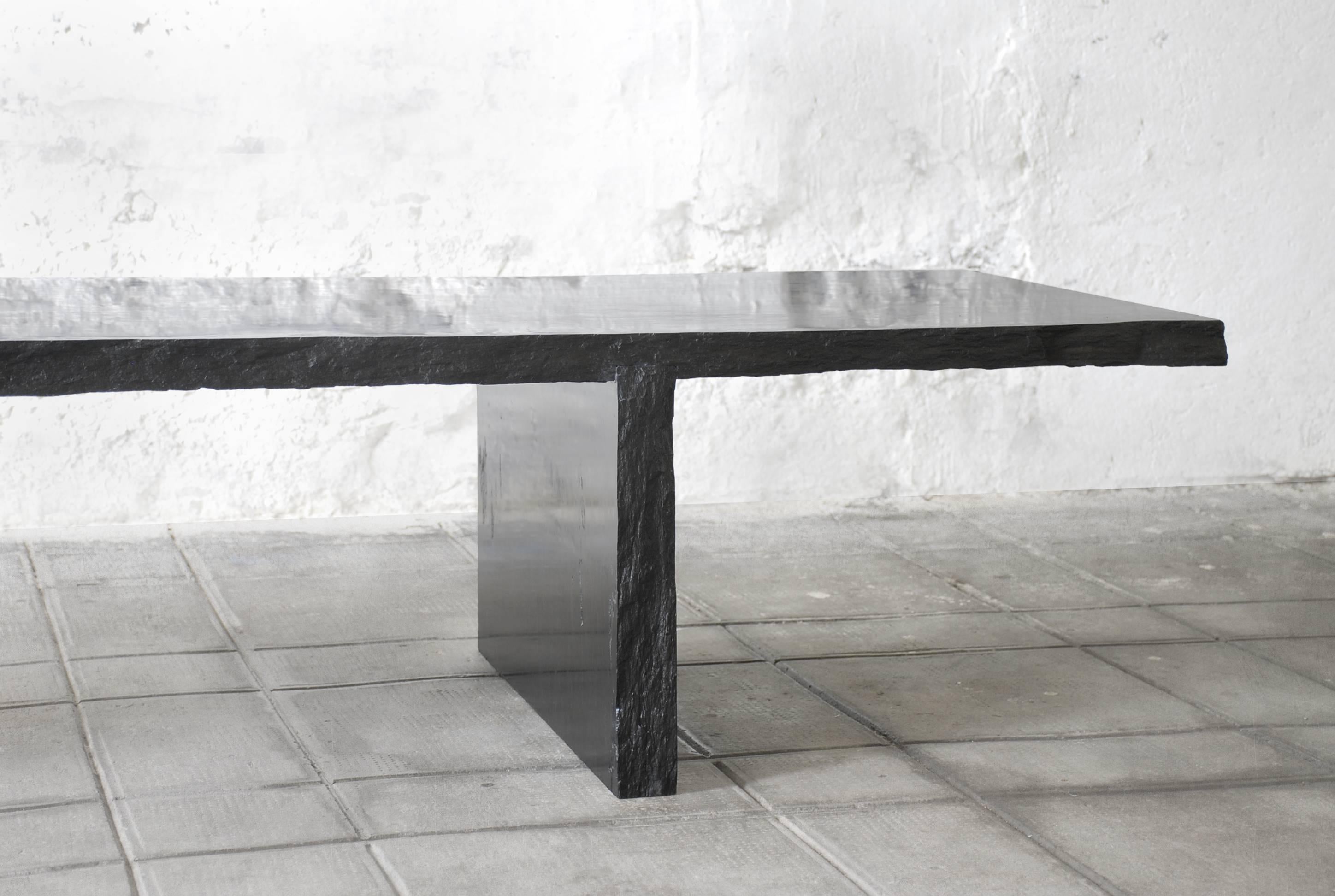 Organic Modern Unique Marble Slate Coffee Table - Fruste by Frederic Saulou