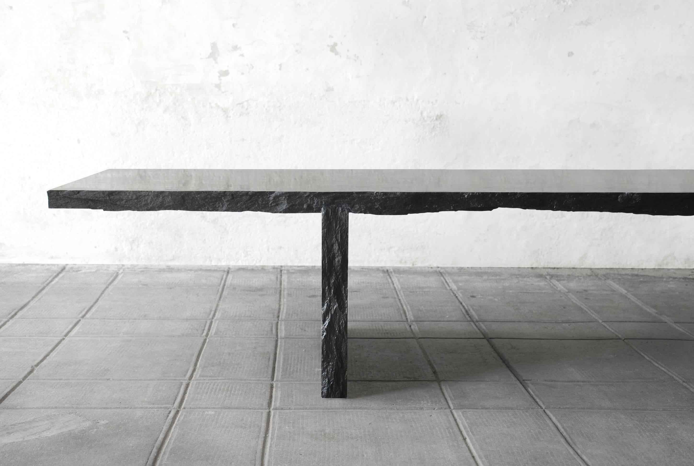Unique Marble Slate Coffee Table - Fruste by Frederic Saulou 3