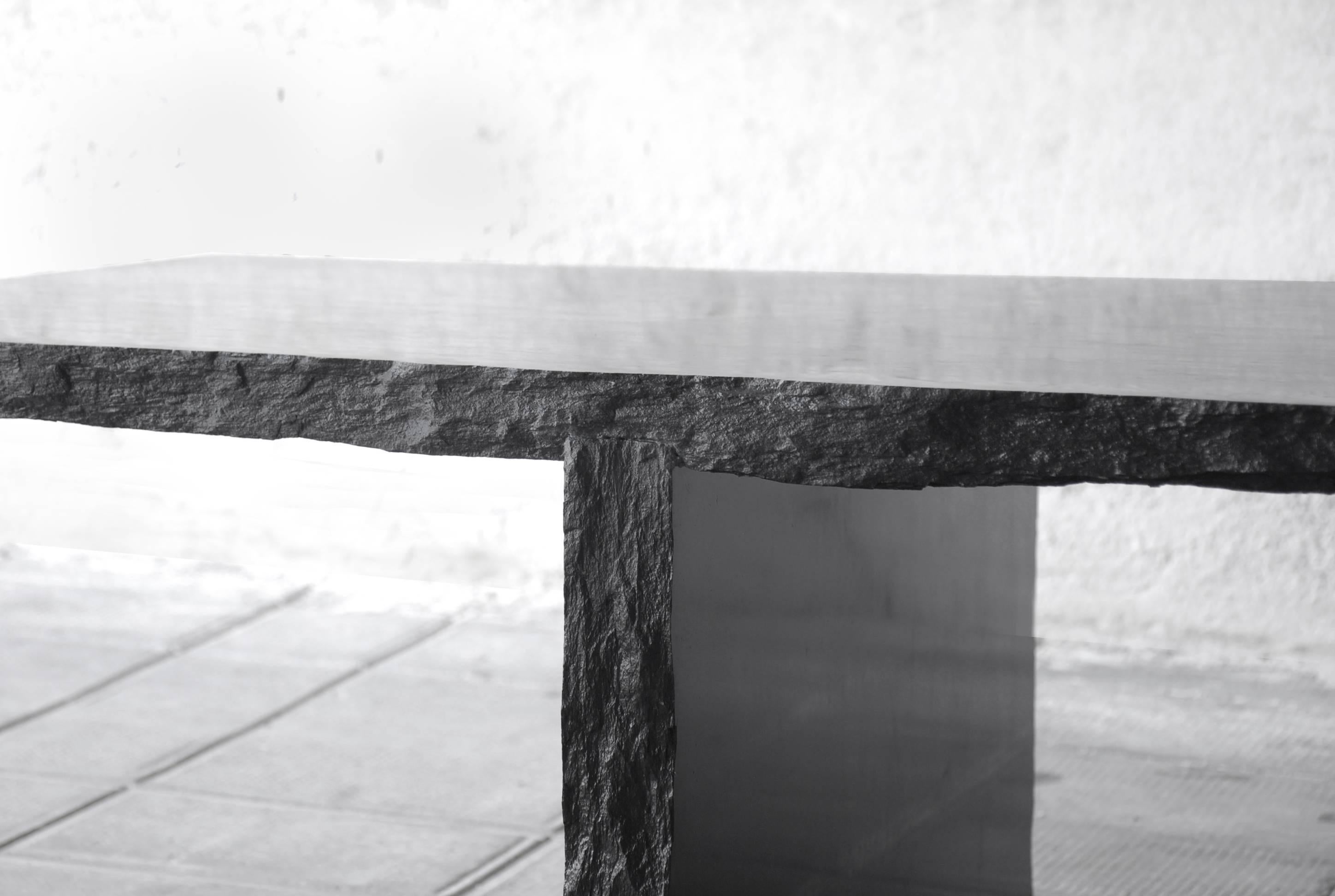 Unique Marble Slate Coffee Table - Fruste by Frederic Saulou 4