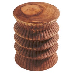 Carla Teak Wood Stool by Heaps & Woods