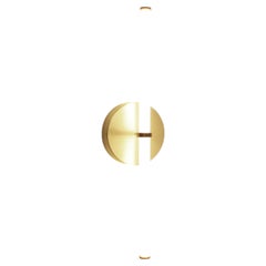 Light Object 014 Wall with 1 Light Tube in Brass by Naama Hofman