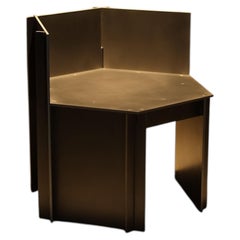 Curulis, Custos Aluminium Ottoman by Bureau of Entropy
