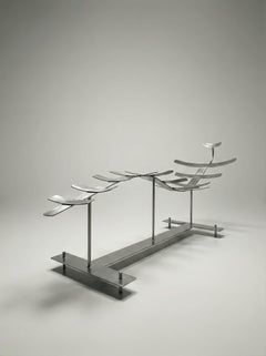 Ossario Chaise Longue in Mild Steel & Acrylic Coat by Metalmorphosis Studio