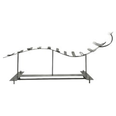 Ossario Chaise Longue in Mild Steel & Acrylic Coat by Metalmorphosis Studio