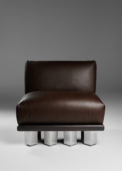 Kafka Lounge Chair, Solid Oak, and Leather by Cezar Moldovan x Arbore