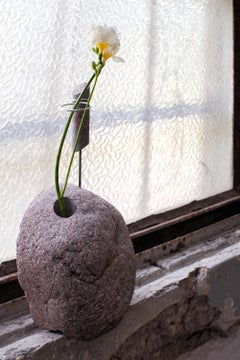 The Sitter Purple Granite Found Flower Vessel by Studio DO