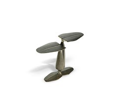 Fanza Sculptural Side Table, 2-Piece Modular Design by Madheke