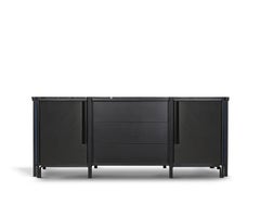 Colizee Credenza in Veneer, Leather and Stone by Madheke