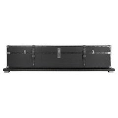 Franc Bedend Trunk in Leather, Brushed Metal and Veneer by Madheke