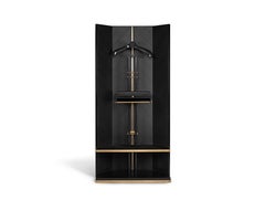 Rialto Dressing Valet in Carbon Fiber, Leather and Brass by Madheke
