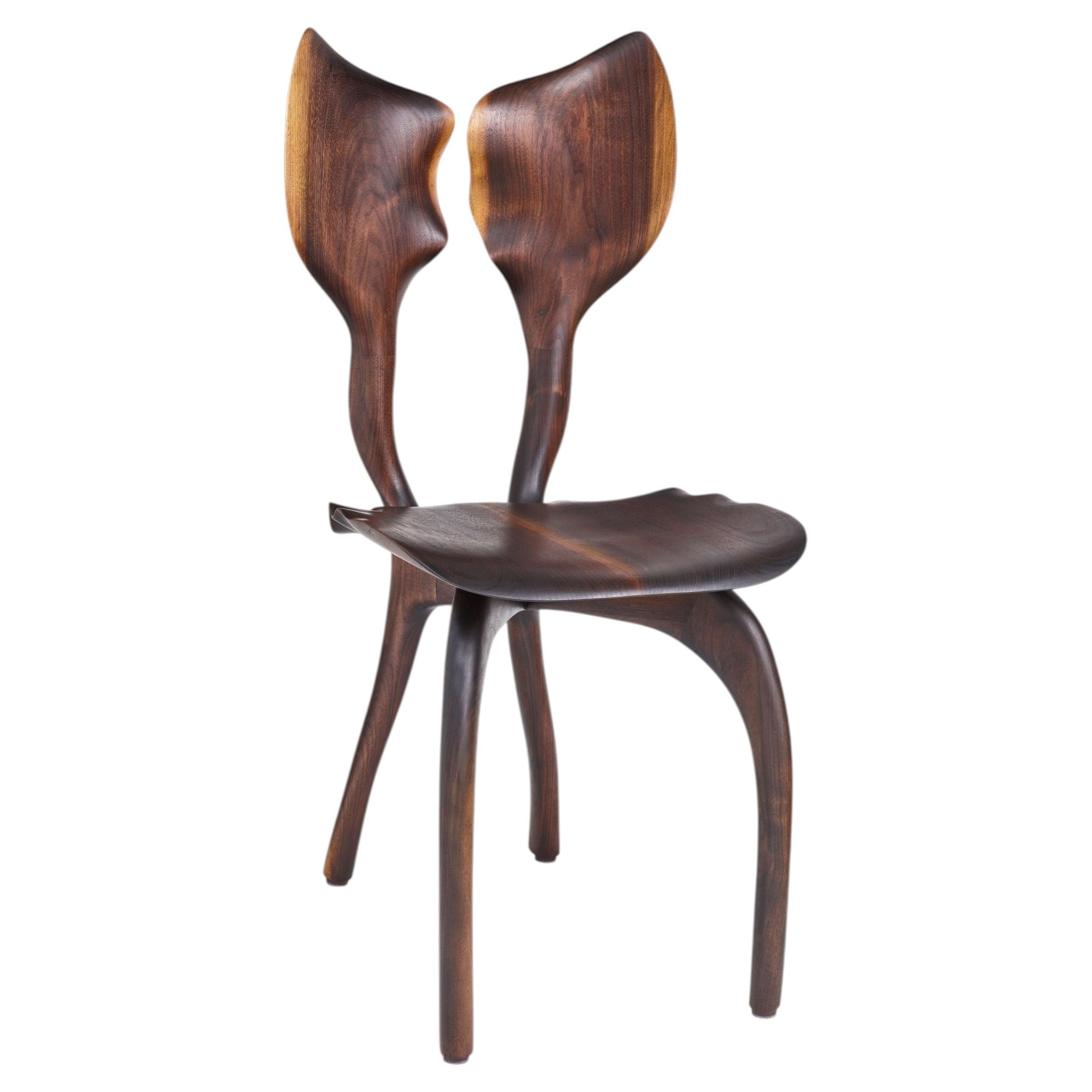 Mollino Chair in Ebonized Wood by Brian Fireman Design For Sale