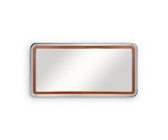 Mismar Mirror in Stainless Steel and Leather by Madheke
