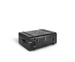 Coco Accent Trunk Large in Black Leather and Brushed Metal by Madheke