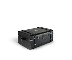 Coco Accent Trunk Small in Black Leather and Brushed Metal by Madheke